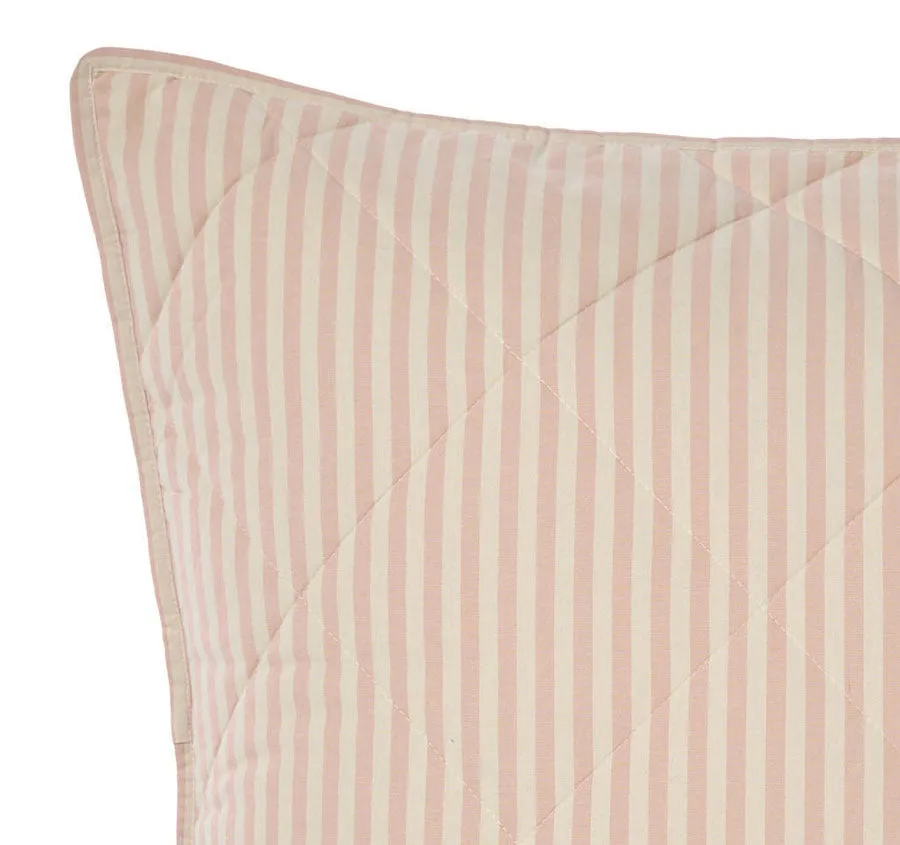 Classic Stripe European Pillowcase Rose