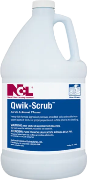 CLEANER/ "QWIK SCRUB" Scrub and Recoat Floor Cleaner, Gallon