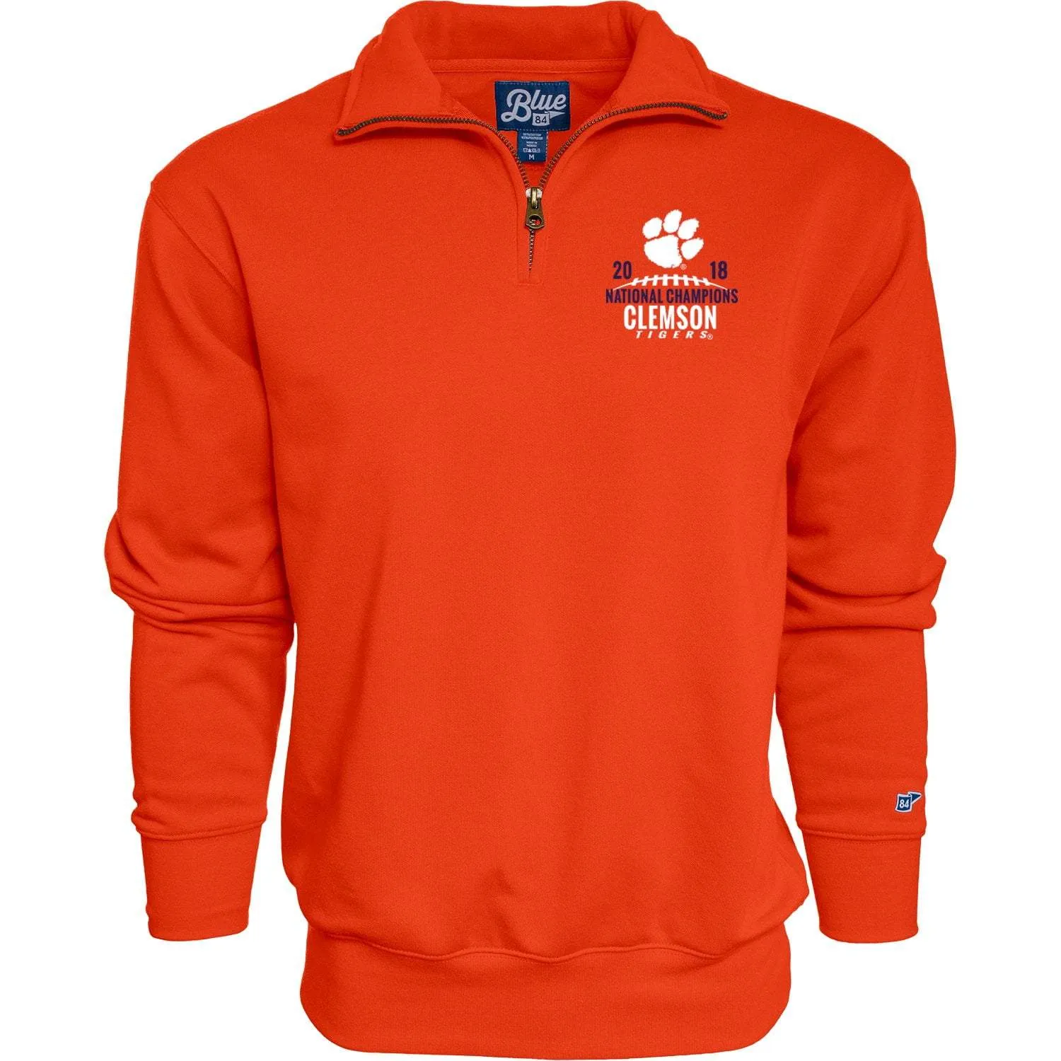 Clemson Tigers 2018-2019 Football National Champions Orange 1/4 Zip Pullover