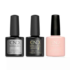 CND - Shellac Xpress5 Combo - Base, Top & Unmasked 0.25 oz