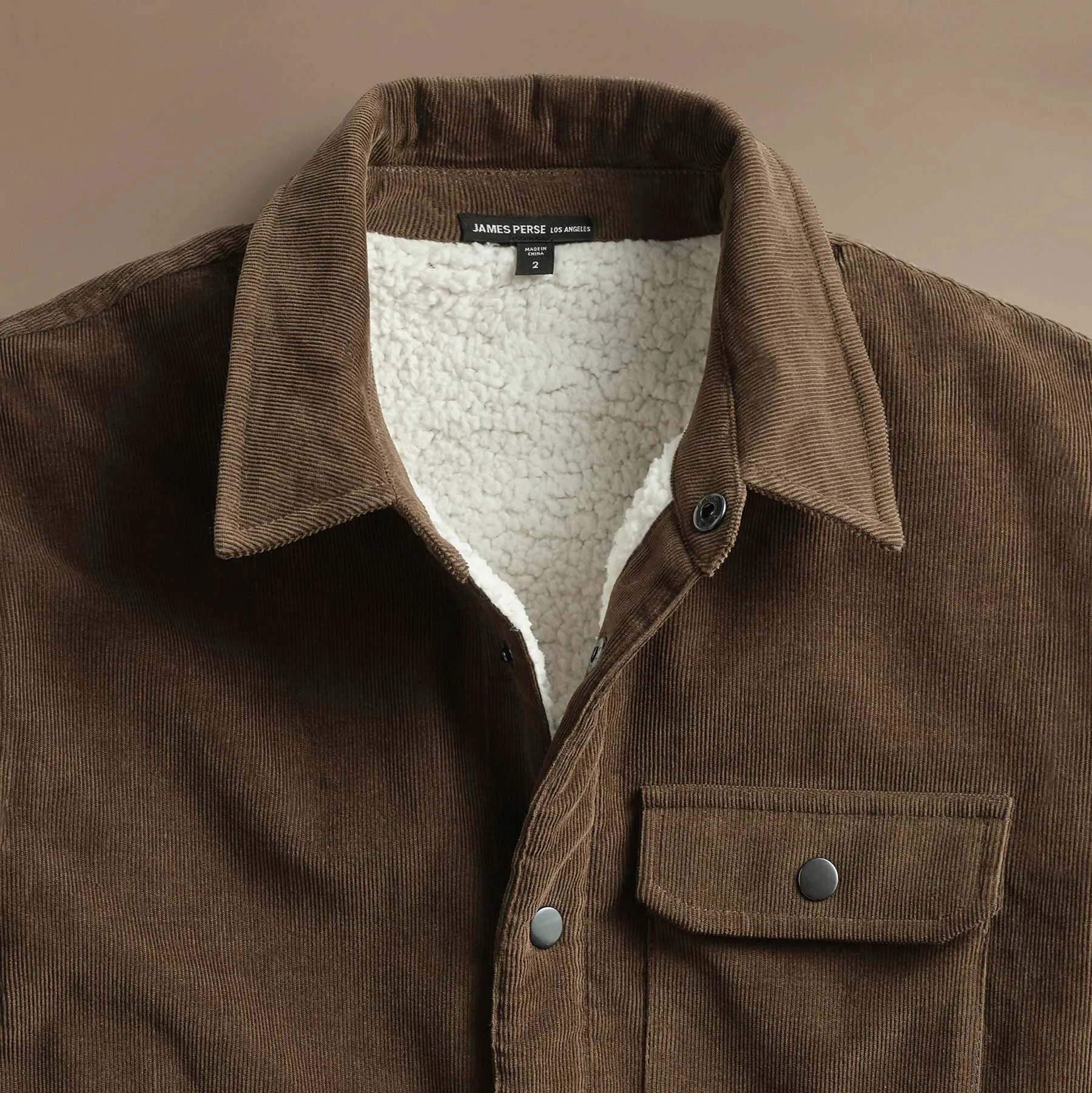 Corduroy Sherpa Jacket - Umber