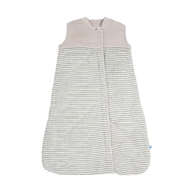 Cotton Muslin Quilted Sleep Bag - Grey Stripe