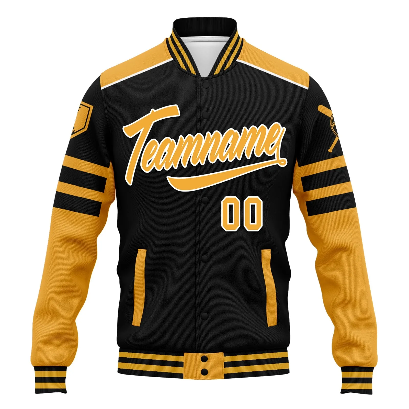 Custom Jacket Bomber Full-Snap Varsity Letterman Personalized Jacket FZ005-D023003-7