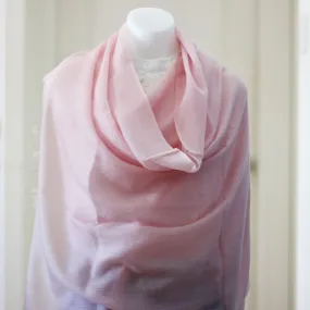 Diamond Weave Pure Pashmina Shawl Pink