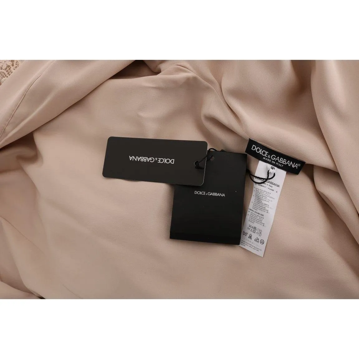 Dolce & Gabbana Elegant Beige Cape Kaftan Dress