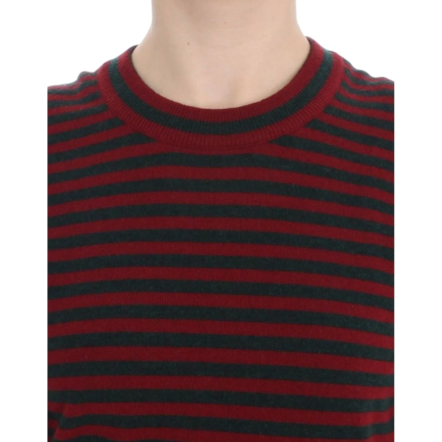 Dolce & Gabbana Elegant Striped Cashmere Crewneck Sweater