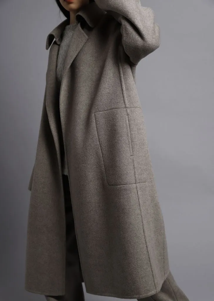 Double-Face Yak Coat — Grey