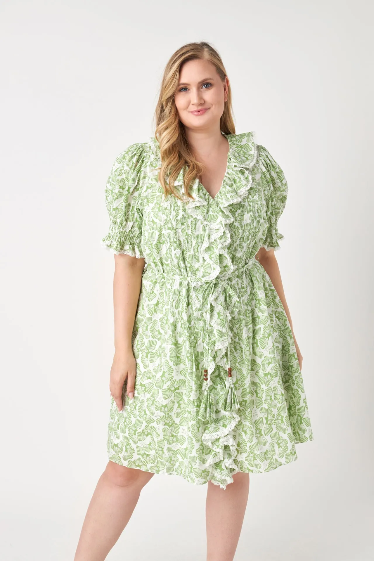 English Factory - Ruffle Pintuck Dress