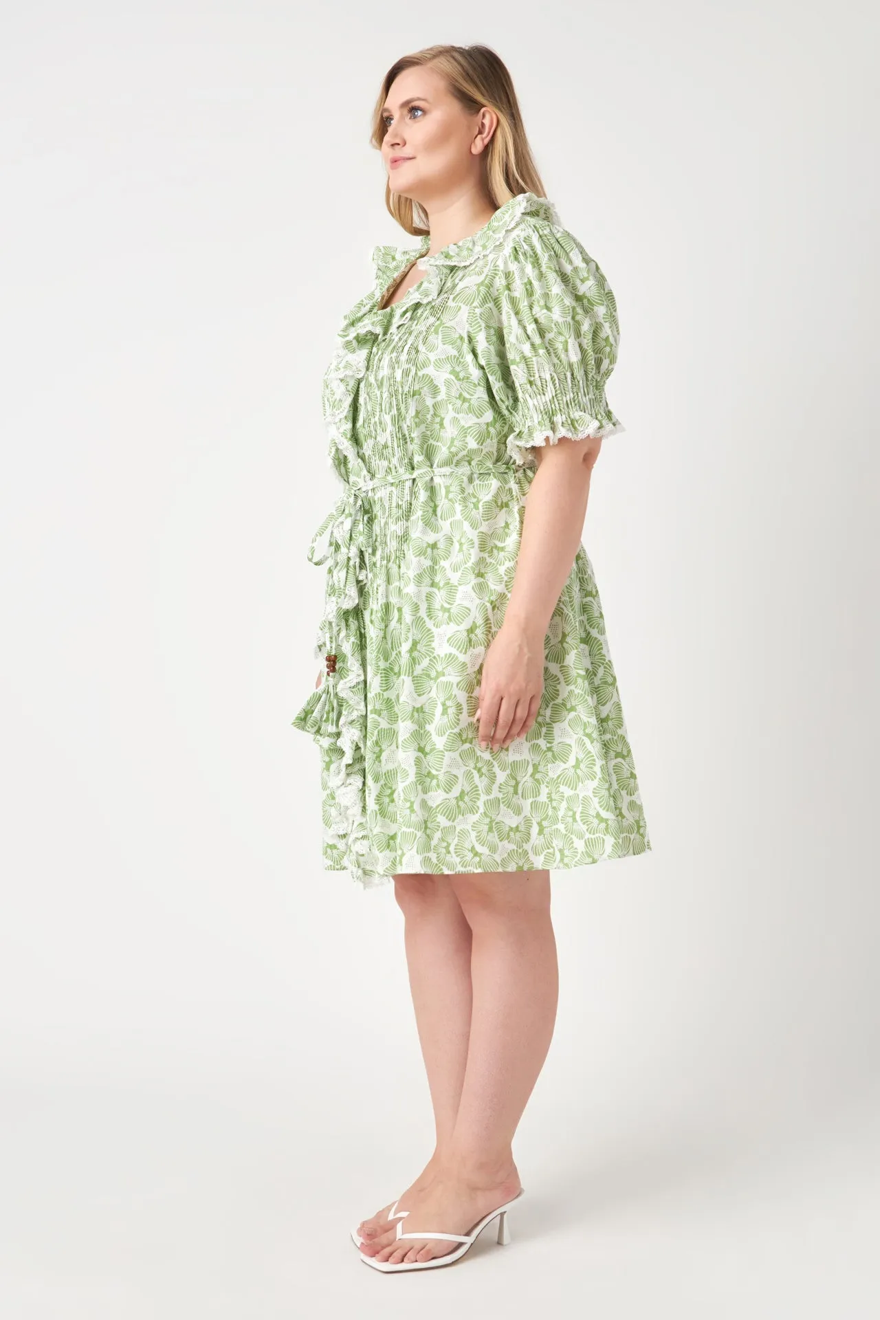 English Factory - Ruffle Pintuck Dress