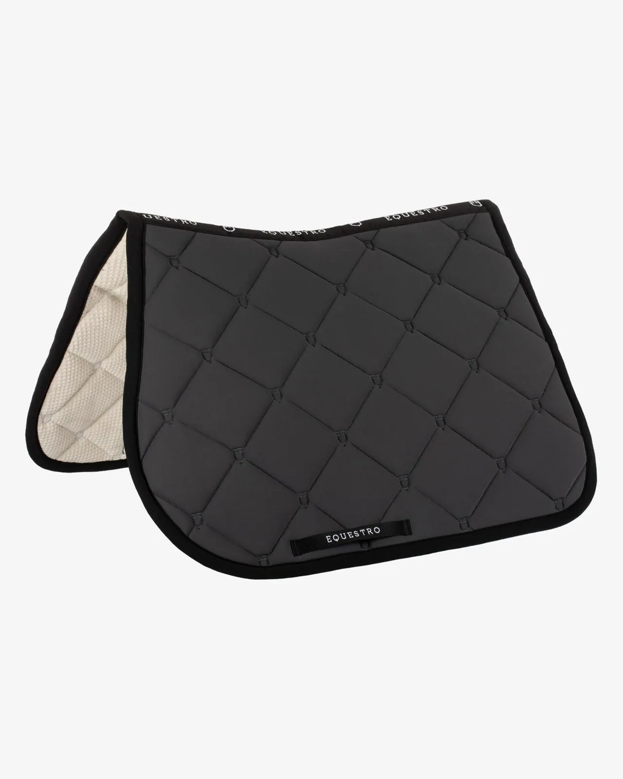 Equestro Multi Logo Quilted Saddle Pad - Jumping