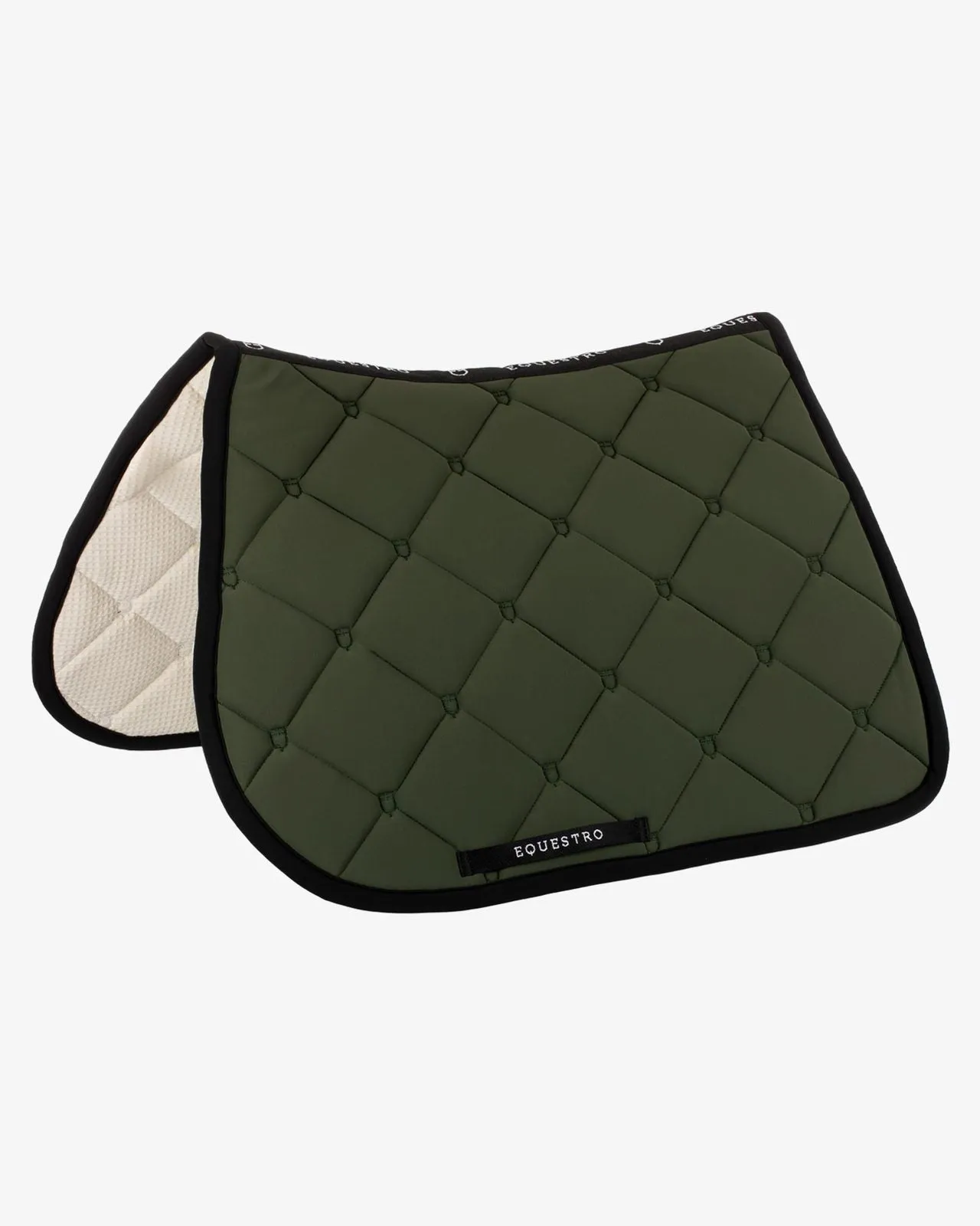 Equestro Multi Logo Quilted Saddle Pad - Jumping