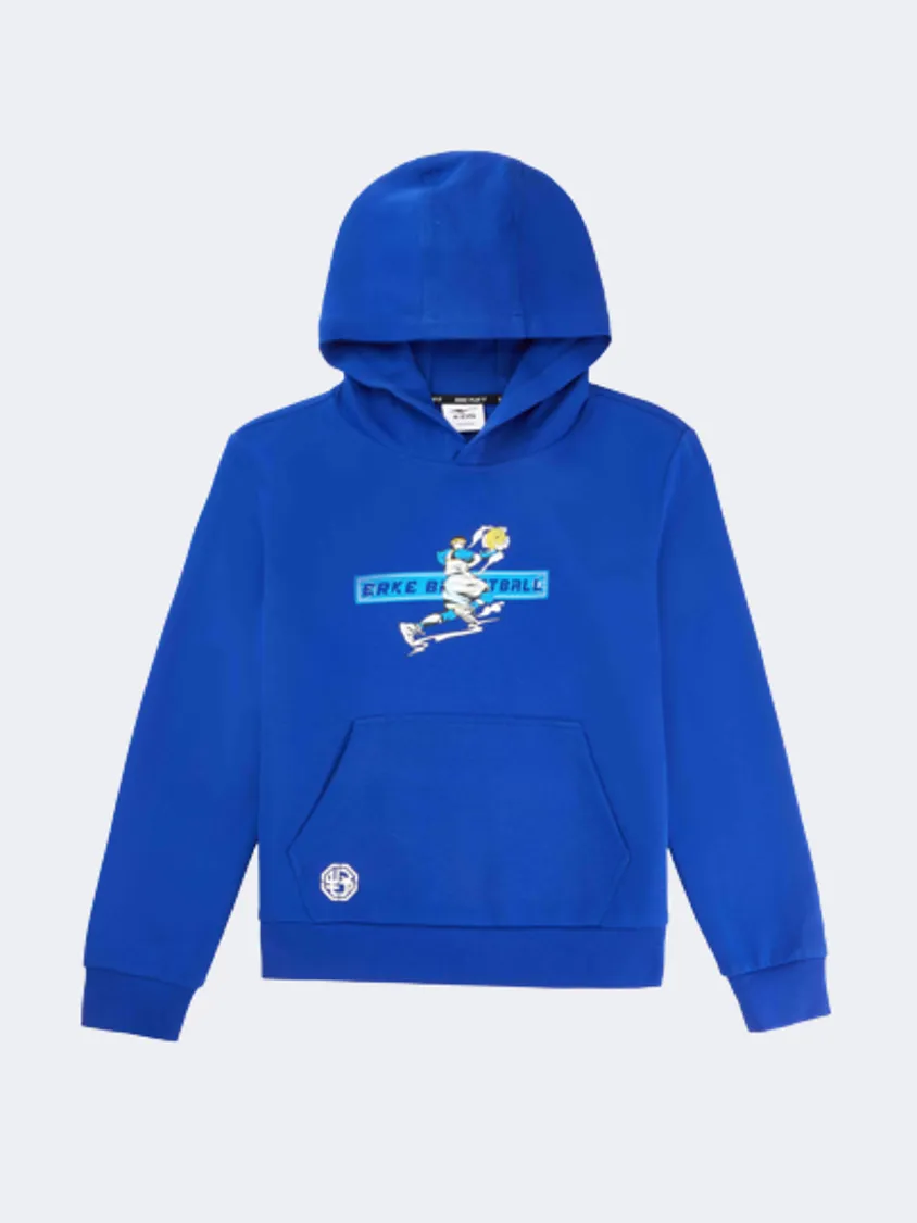 Erke Pullover Kids-Boys Training Hoody Blue