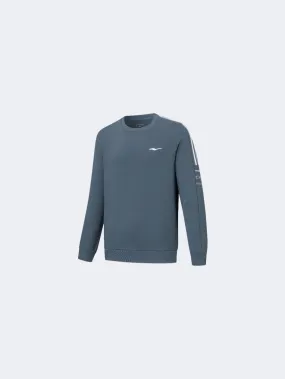 Erke Pullover Men Training Sweatshirt Blue