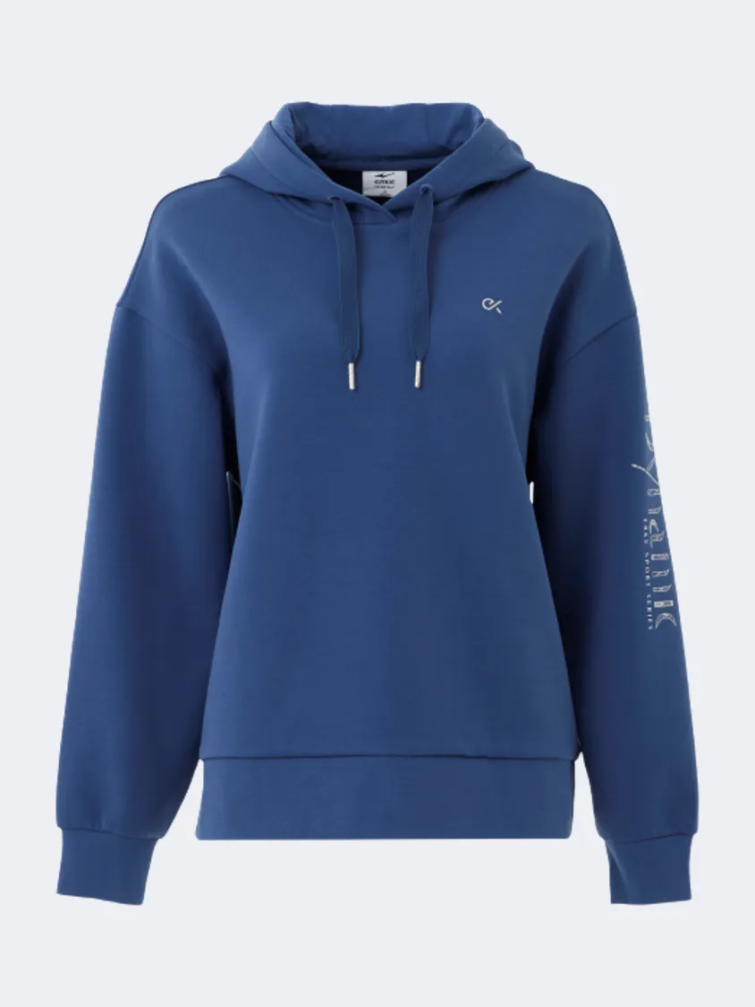 Erke Pullover Women Training Hoody Blue