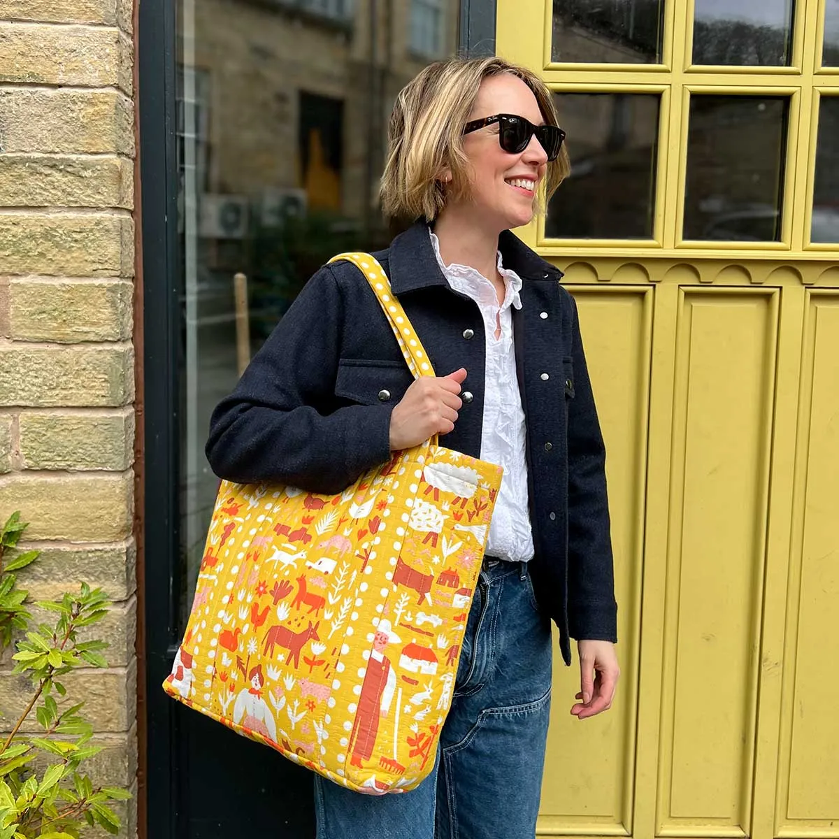 Farm Life Quilted Tote Bag