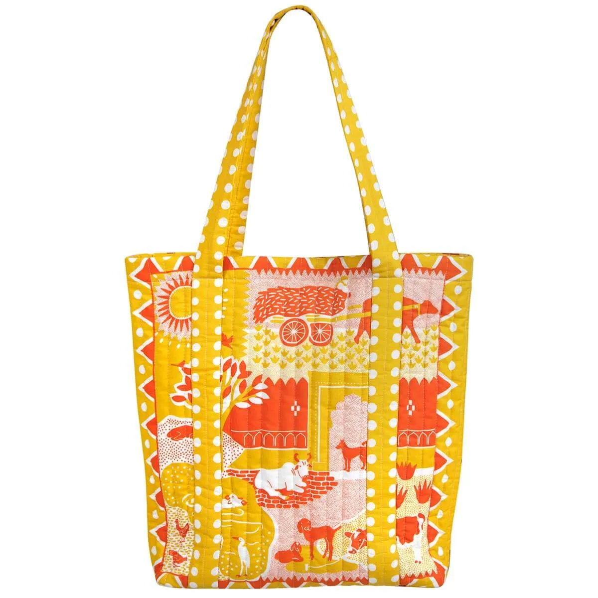 Farm Life Quilted Tote Bag