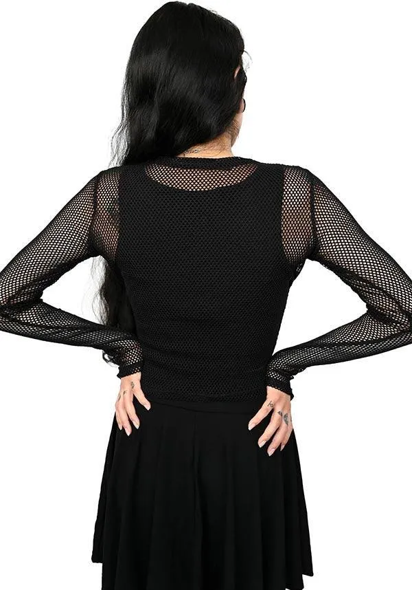 Fishnet | LONG SLEEVE CROP TOP