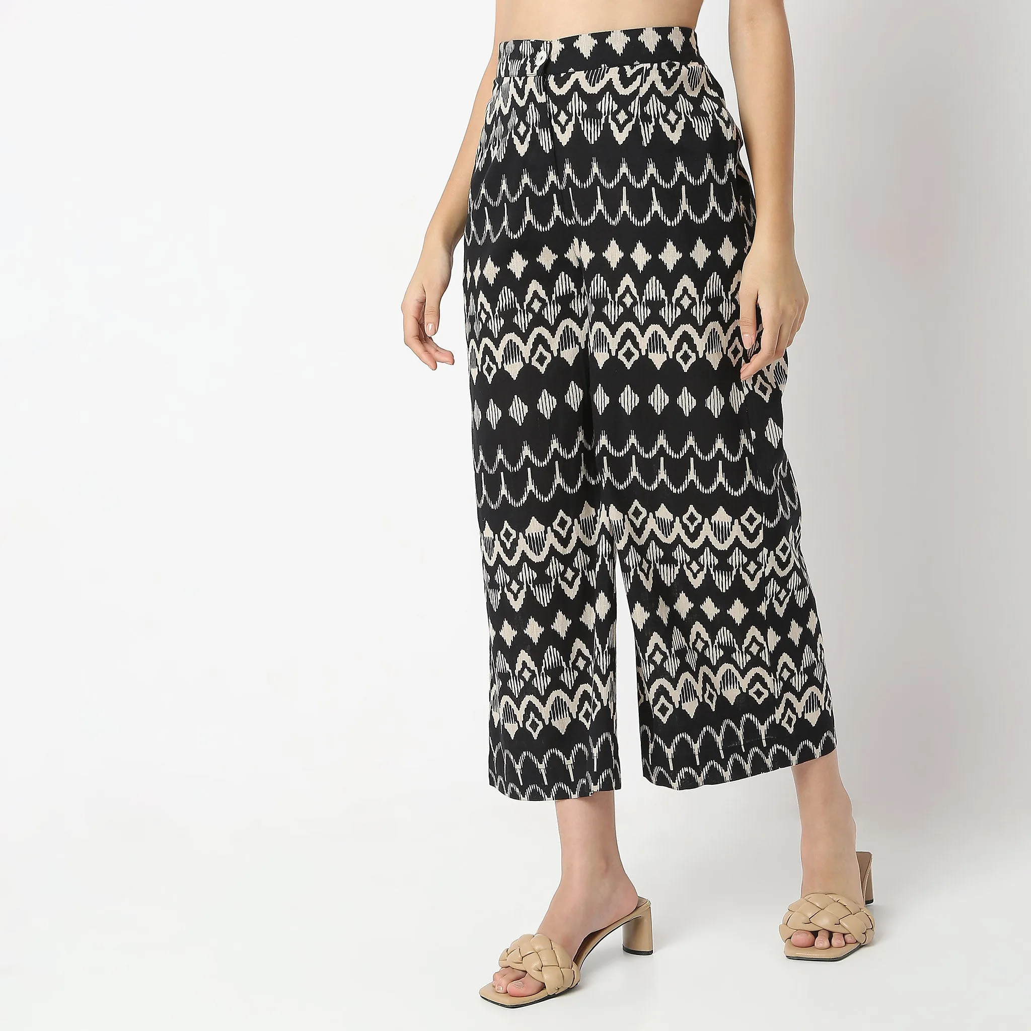 Flare Fit Printed Ankle Length Culottes