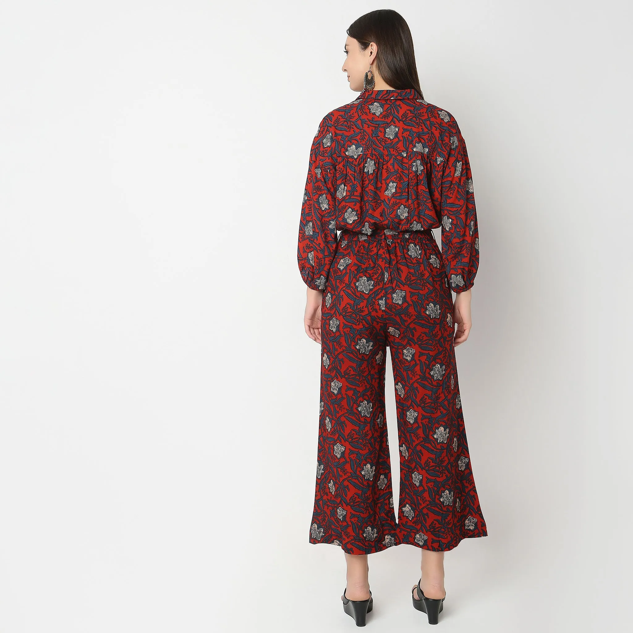 Flare Fit Printed Culottes