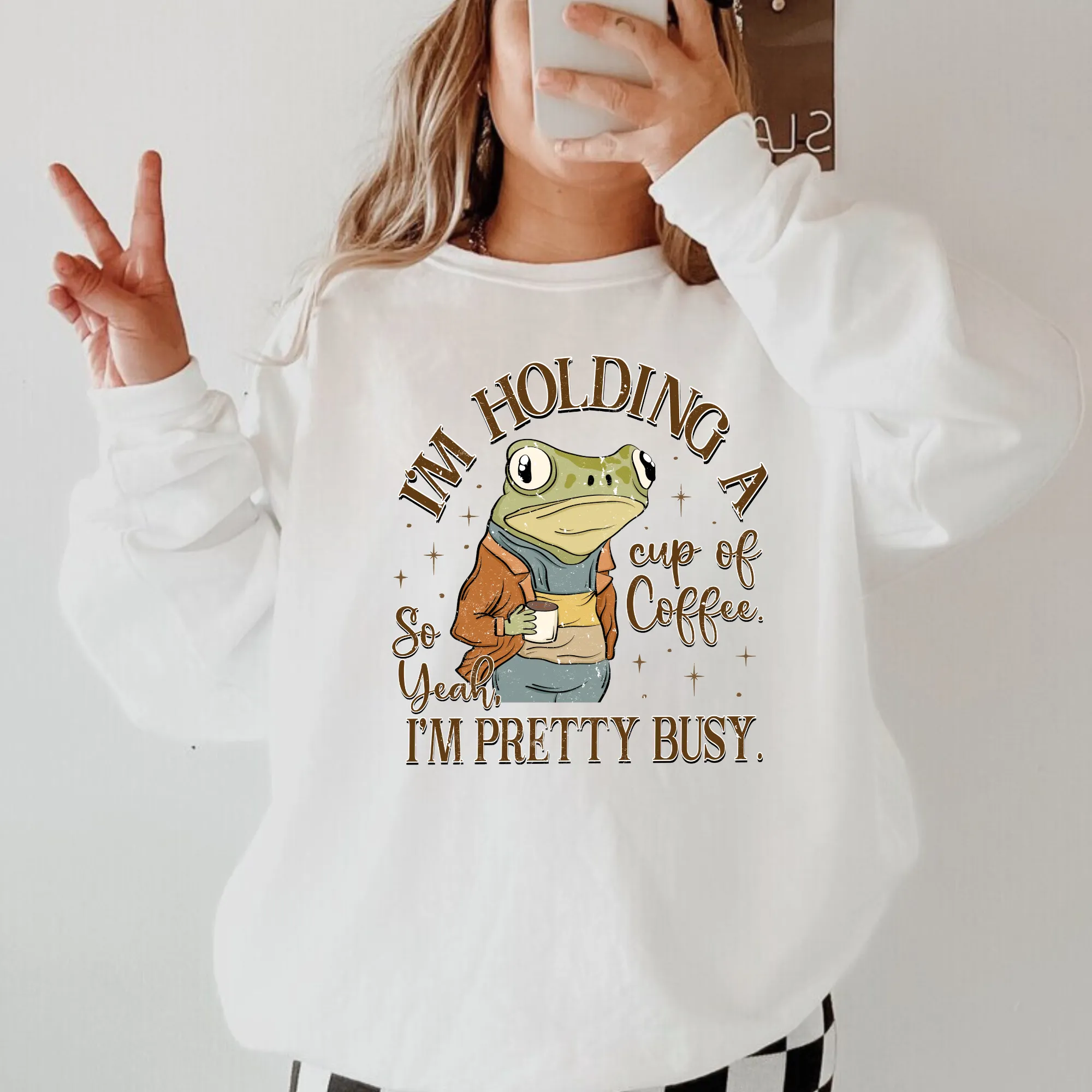 Frog Coffee Crewneck Sweatshirt