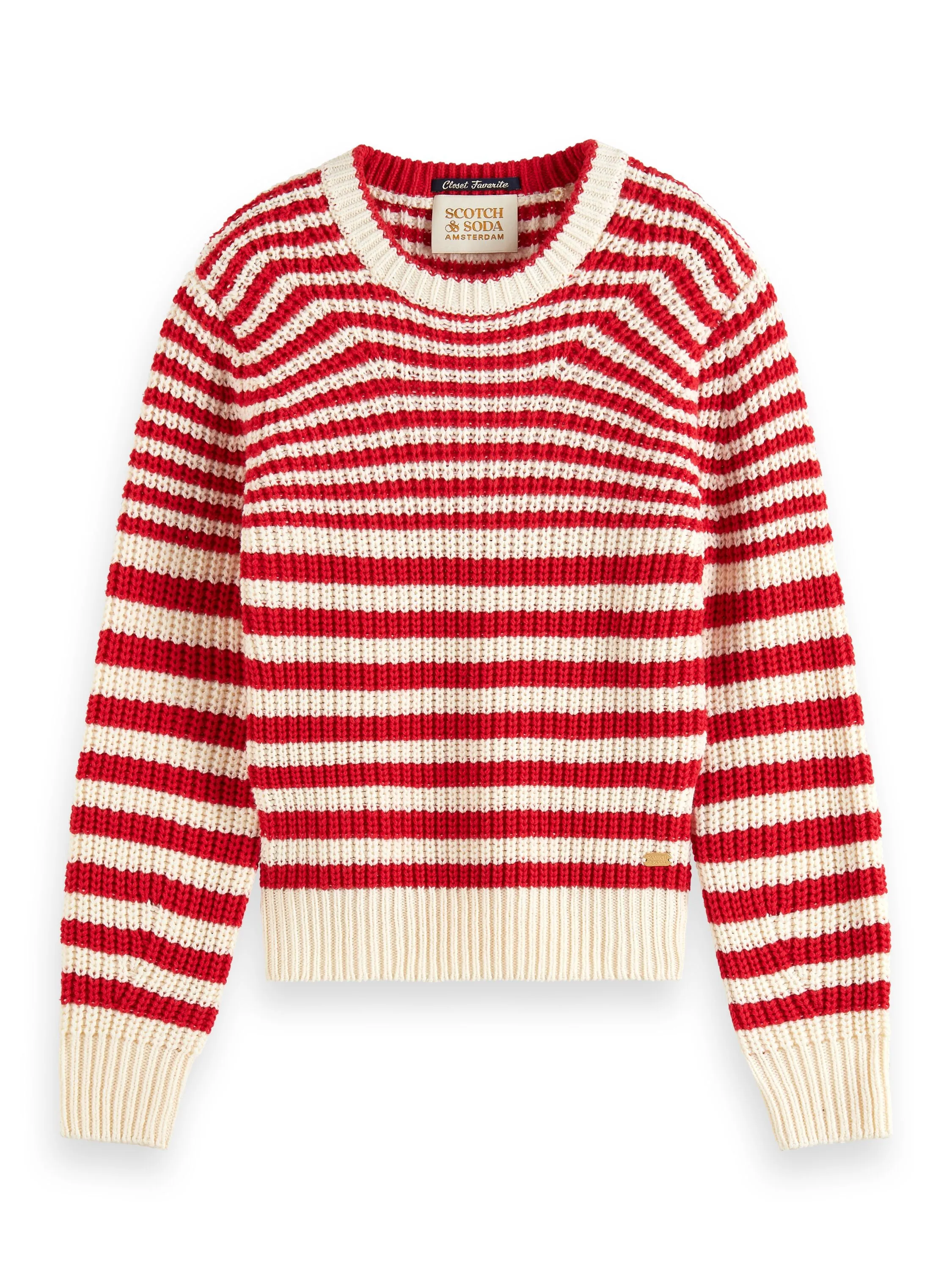 Girl Striped Pullover | Red/White