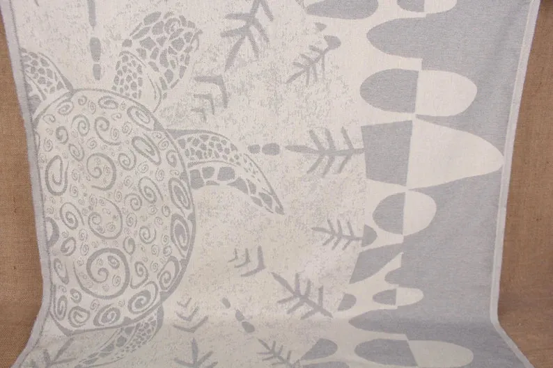 Gray Turtle Turkish Beach Towel