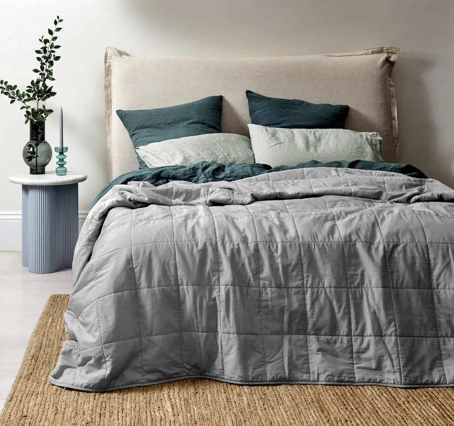 Halo Organic Cotton Coverlet Pebble