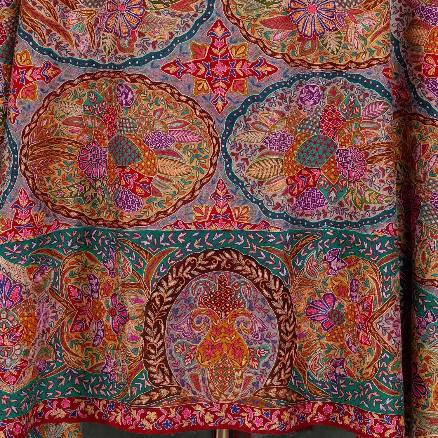 Handloomed Kalamkari Pashmina Peacock