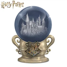 Harry Potter Laser-Etched Glass Orb Lights Up With HOGWARTS House Colors