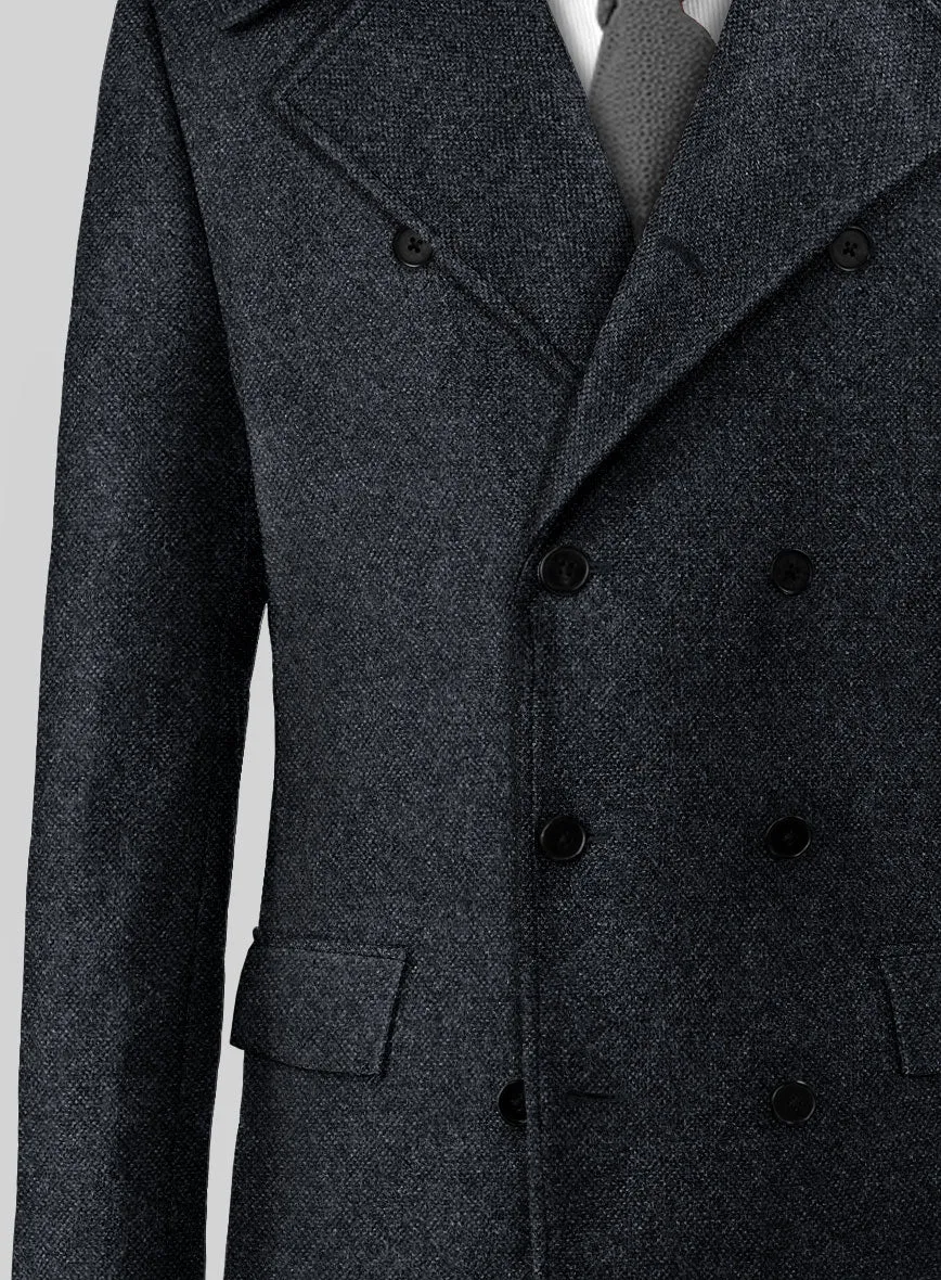 Highlander Heavy Blue Bedford Tweed GQ Overcoat