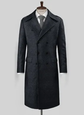 Highlander Heavy Blue Bedford Tweed GQ Overcoat