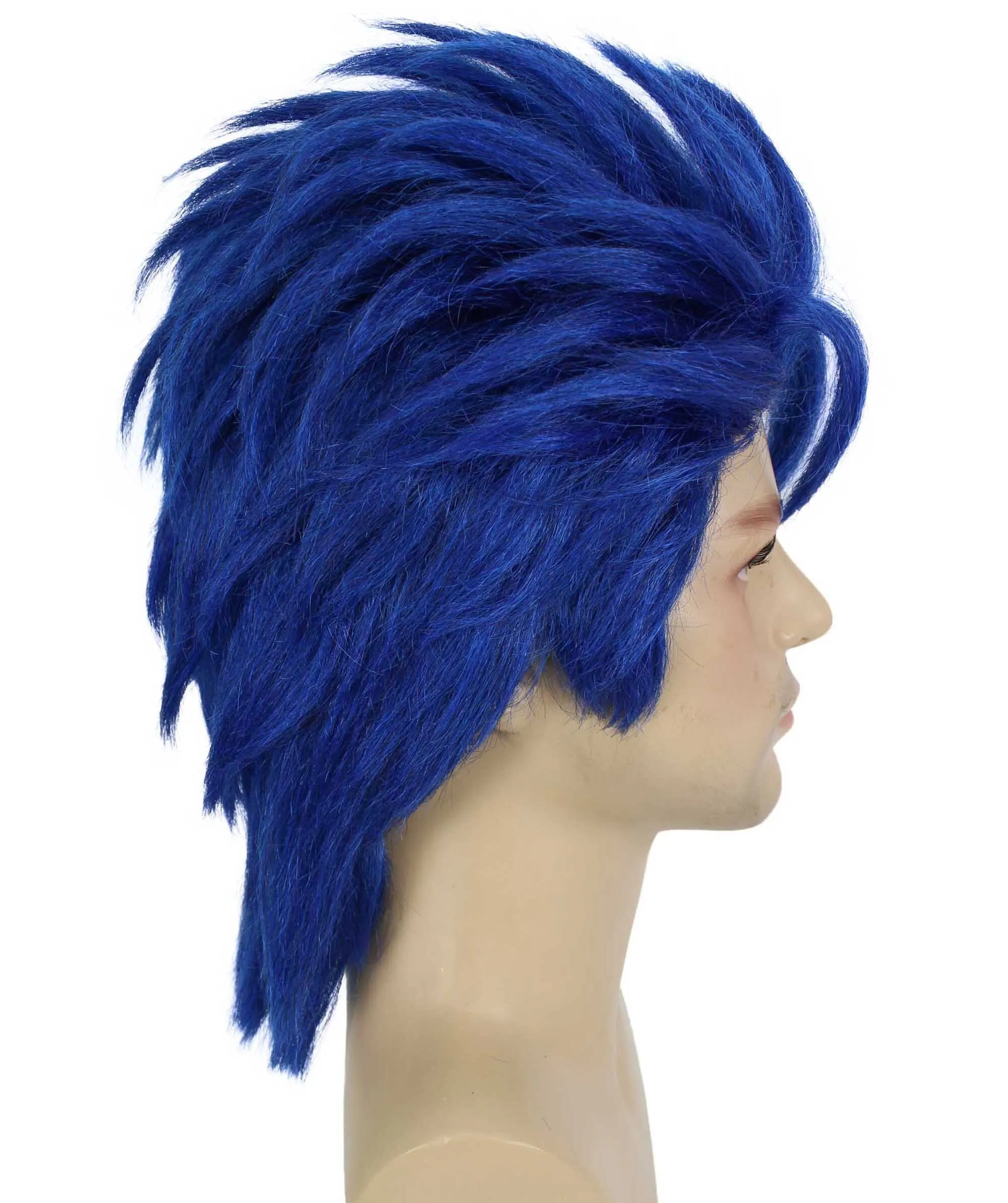 HPO Adult Men’s Adventure Anime Character Wig, Perfect for Halloween and Cosplay, Flame-retardant Synthetic Fiber