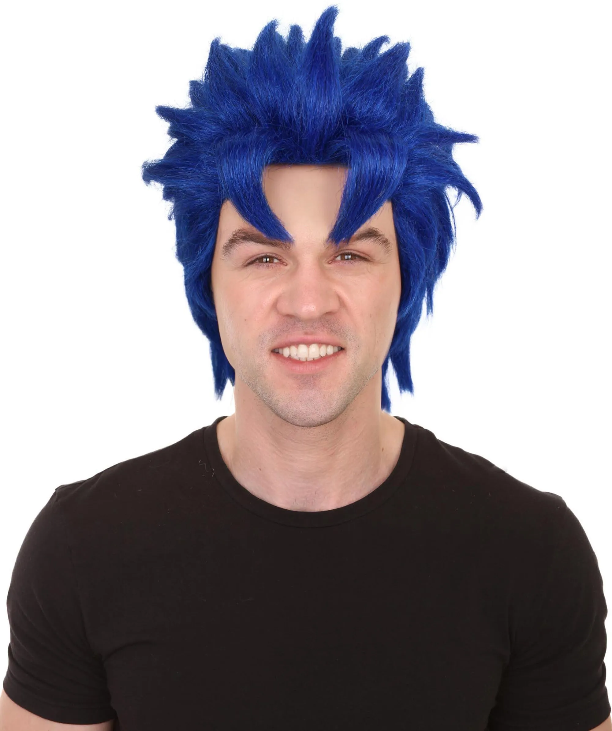 HPO Adult Men’s Adventure Anime Character Wig, Perfect for Halloween and Cosplay, Flame-retardant Synthetic Fiber