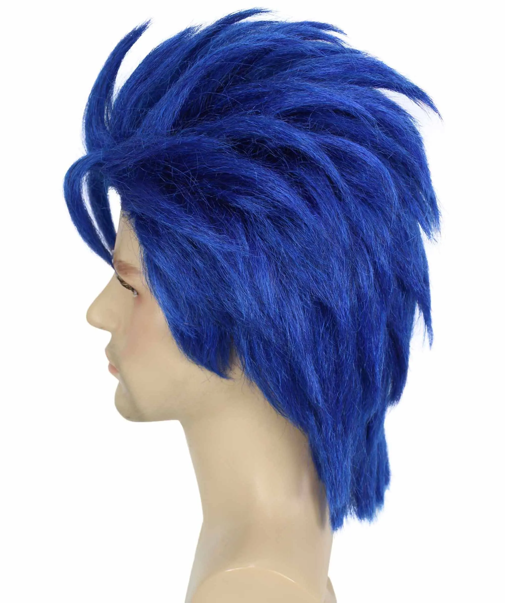 HPO Adult Men’s Adventure Anime Character Wig, Perfect for Halloween and Cosplay, Flame-retardant Synthetic Fiber