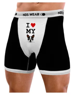 I Heart My Boston Terrier Mens Boxer Brief Underwear