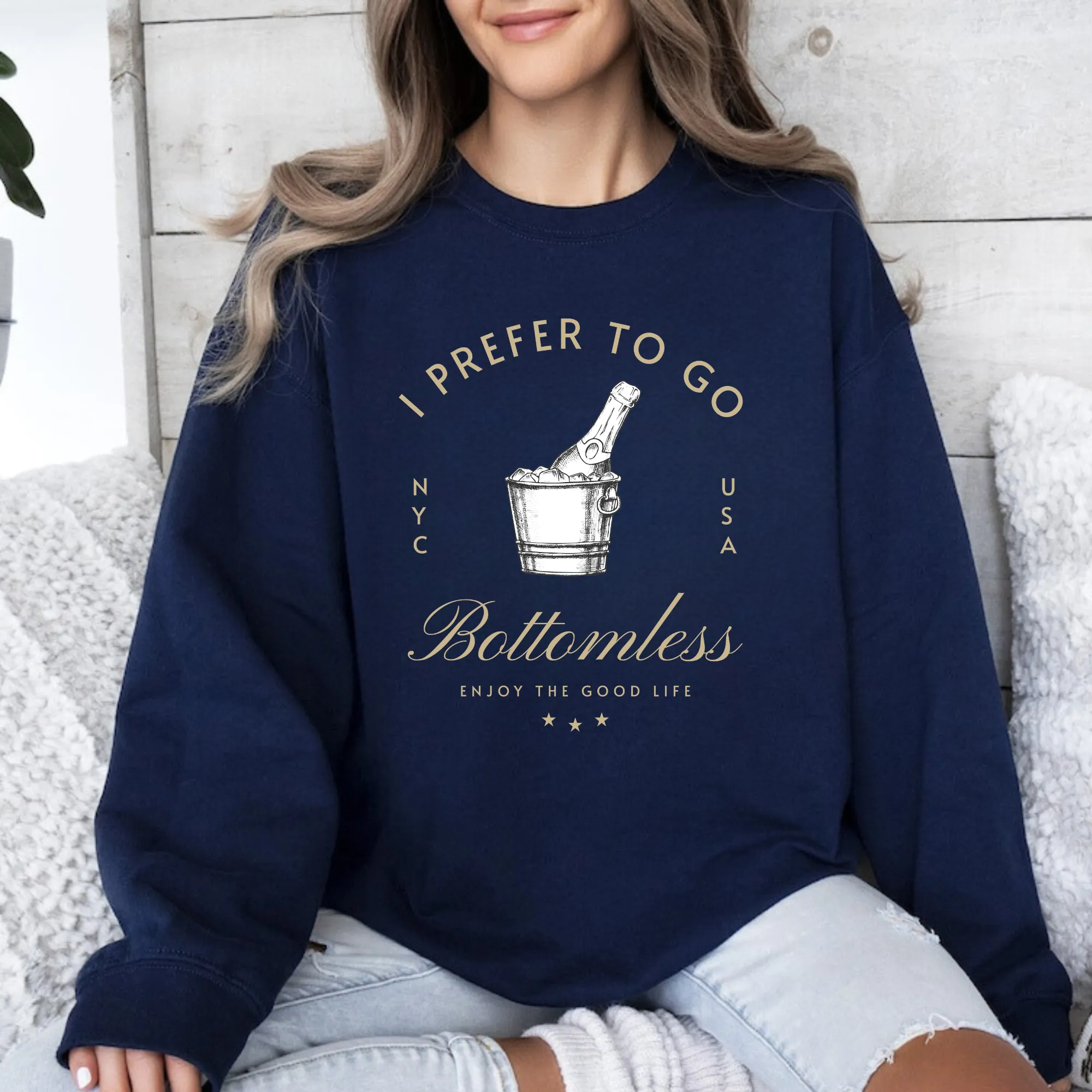 I Prefer To Go Bottomless Sweatshirt