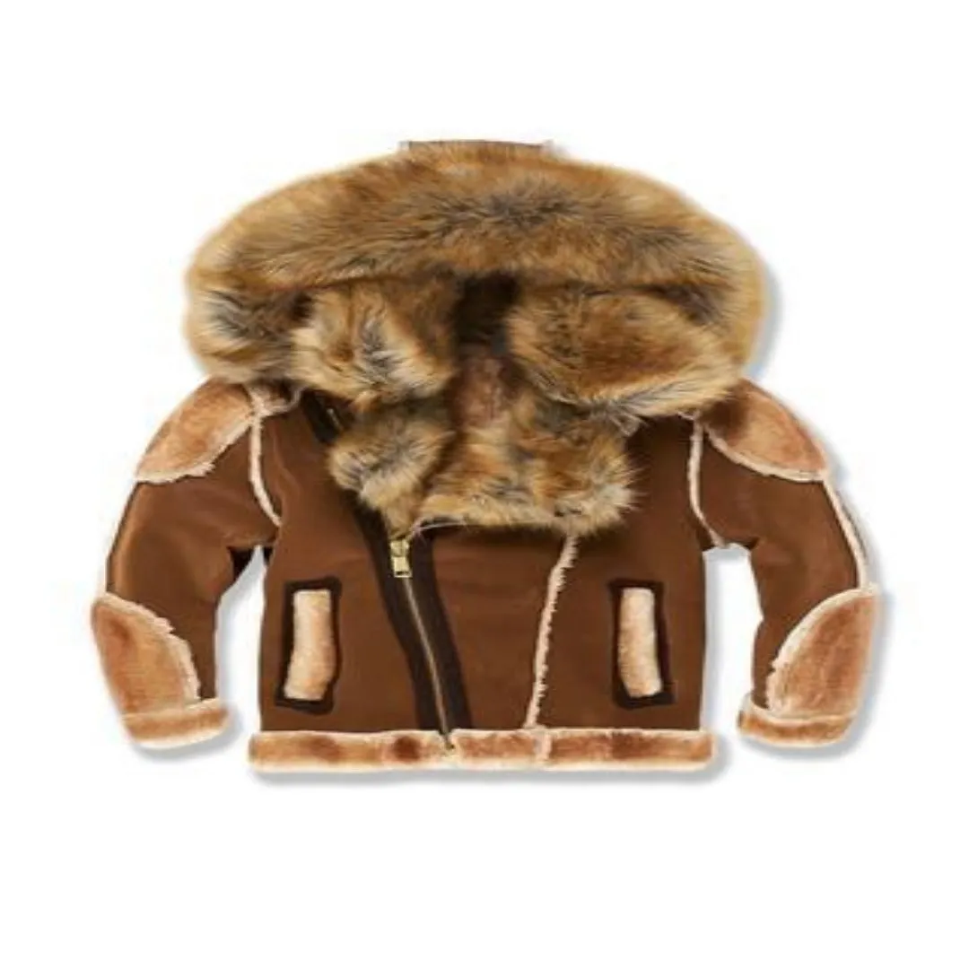 Jordan Craig LEGACY EDITION MOTO SHEARLING JACKET Kids - NEW WALNUT