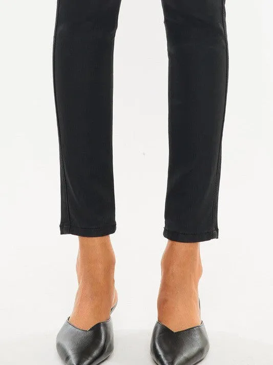 Kancan USA Black Coat High Rise Skinny Ankle Jeans