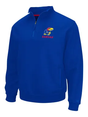 Kansas Jayhawks Colosseum Blue Zone 1/4 Zip Long Sleeve Fleece Pullover