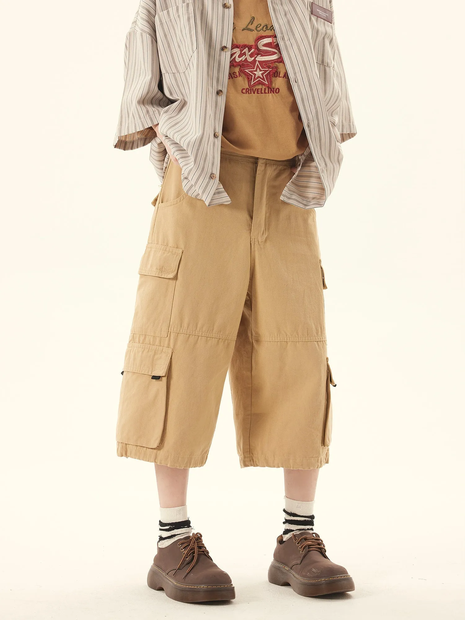 Khaki Cargo Culottes