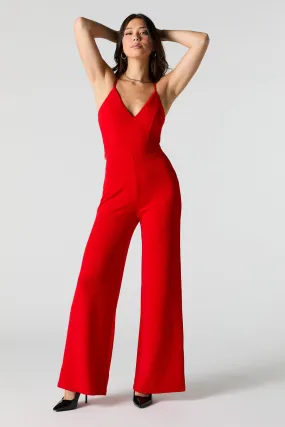 Lace Back Wide Leg Jumpsuit