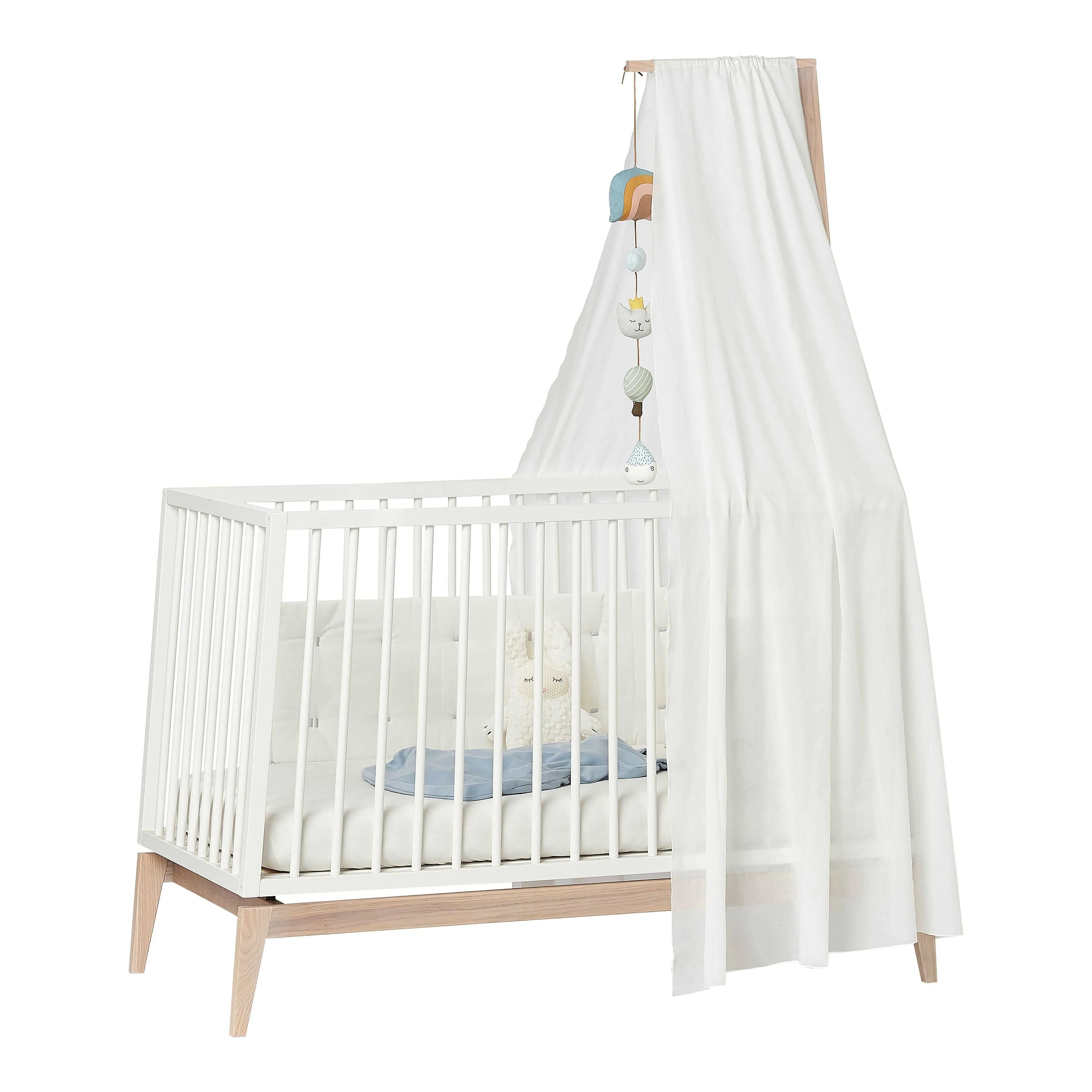 Luna Cot White & Oak 120 x 60