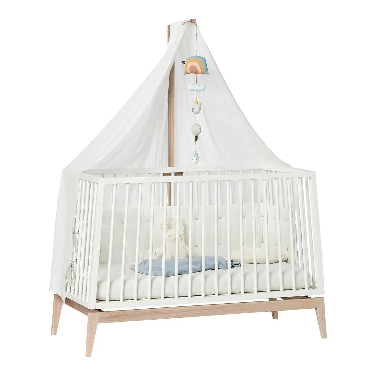 Luna Cot White & Oak 120 x 60