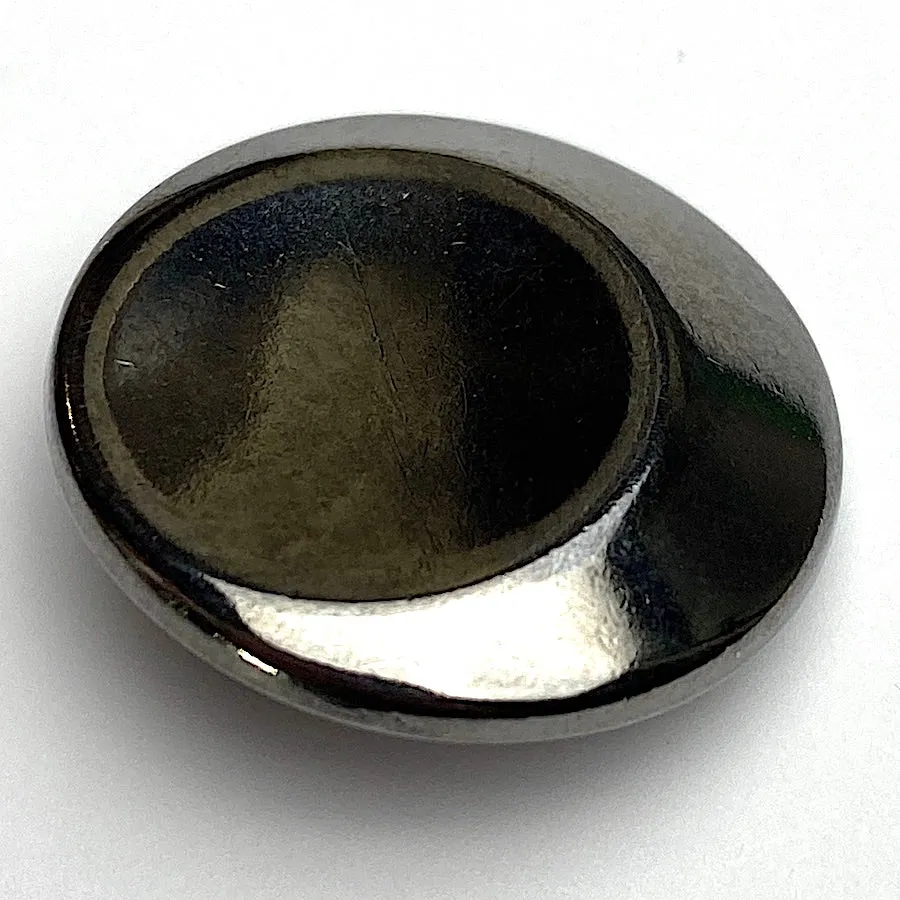 Lunar Graphite, Near-Black Mirror Crescent Button 11/16" / 17mm Shank Back, JHB Germany # FJ-81