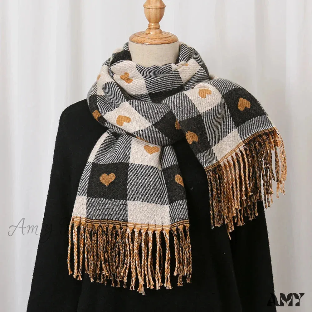 Luxury Winter Cashmere Pashmina Blanket Scarf for Women