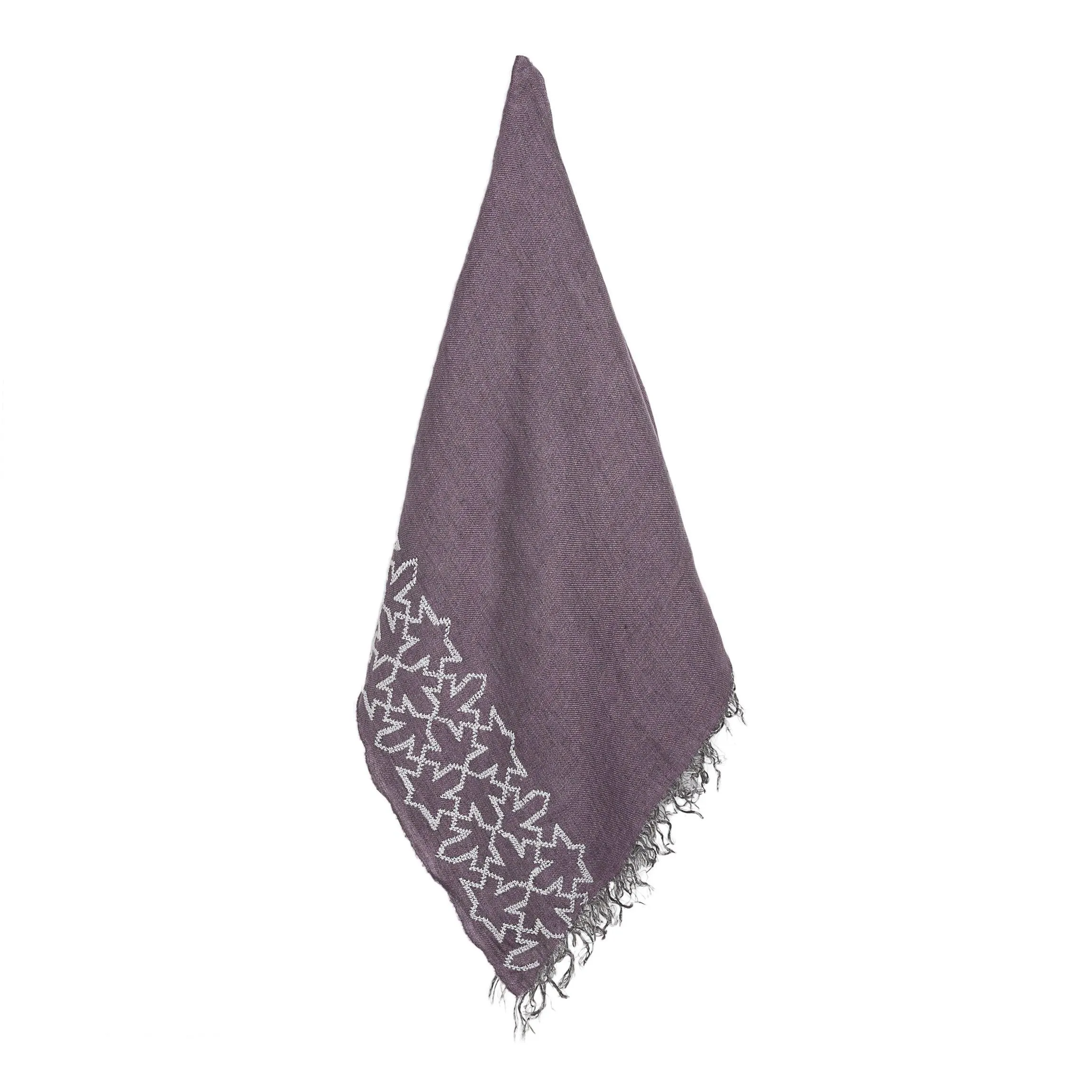 MAUVE LINEN SHAWL SULTAN HAN