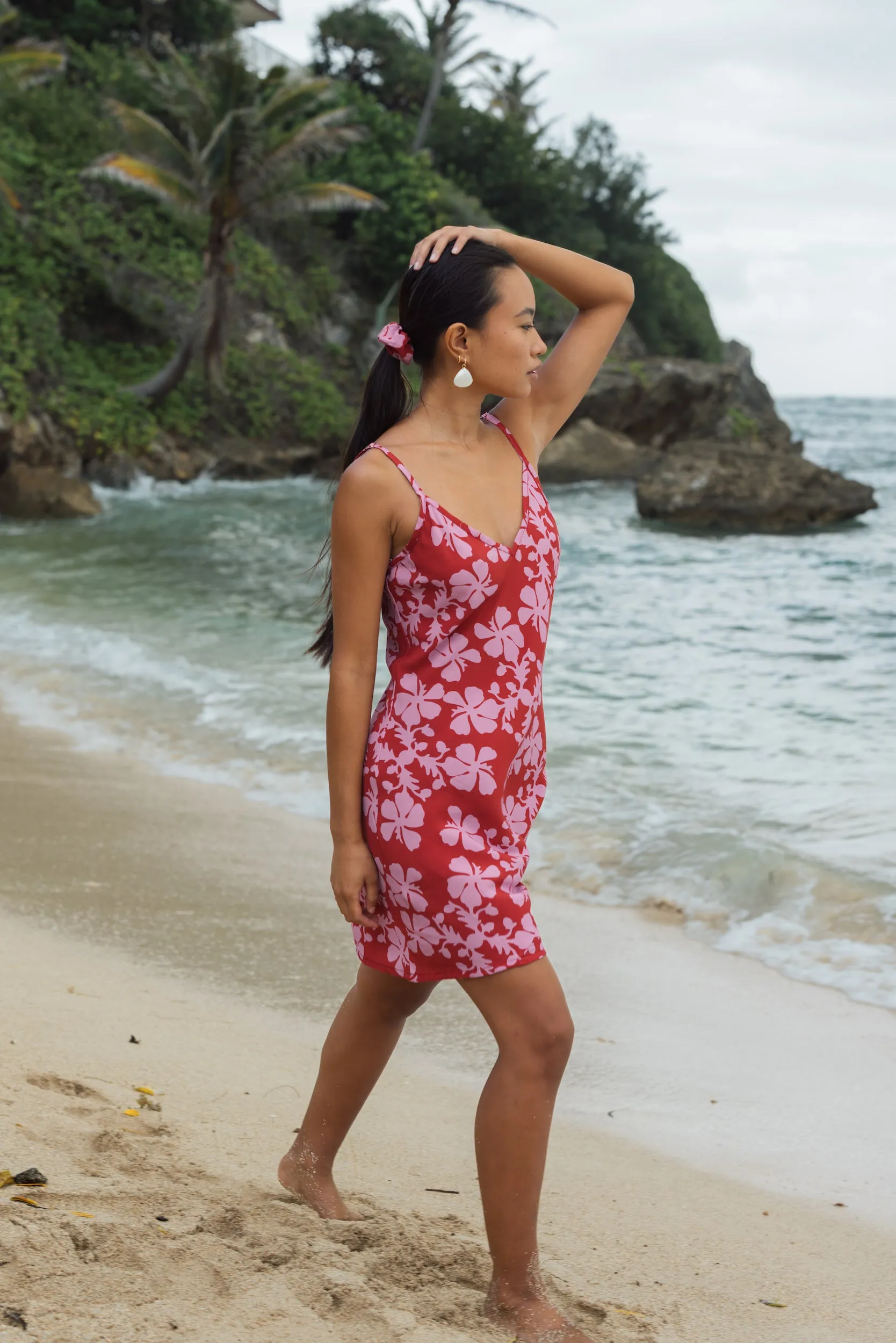 Meeya Dress in Island Retro (Berry)