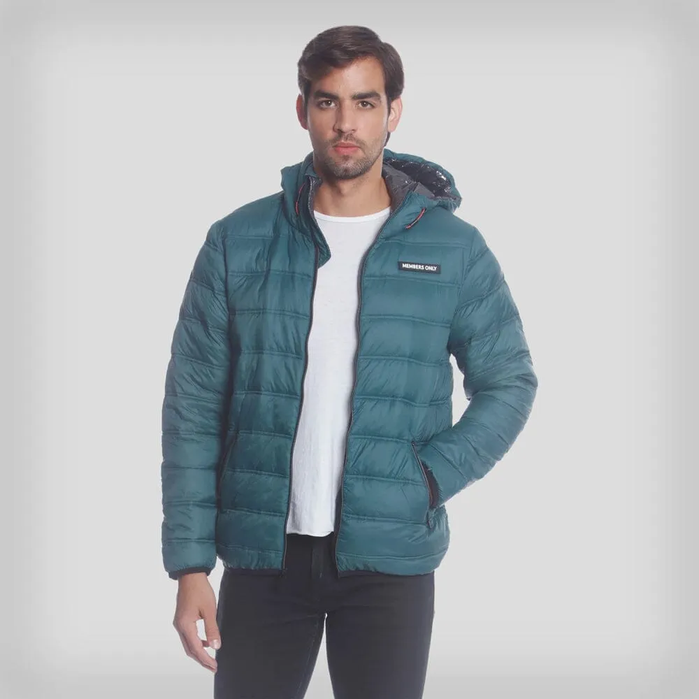 Members Only Men's Solid Packable Jacket