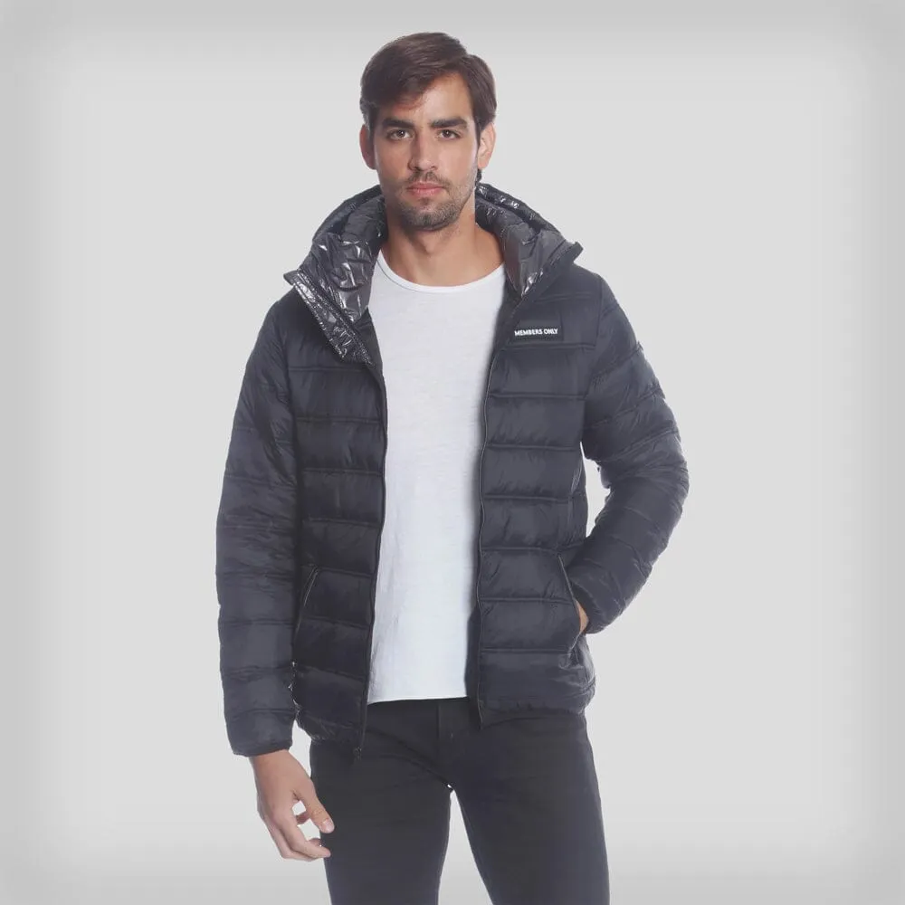 Members Only Men's Solid Packable Jacket