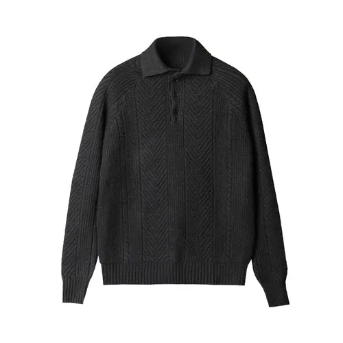 Men's Autumn and Winter Casual Lapel Bottoming Sweater